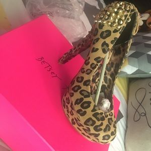 Brand New Leopard Betsey Johnson Heels