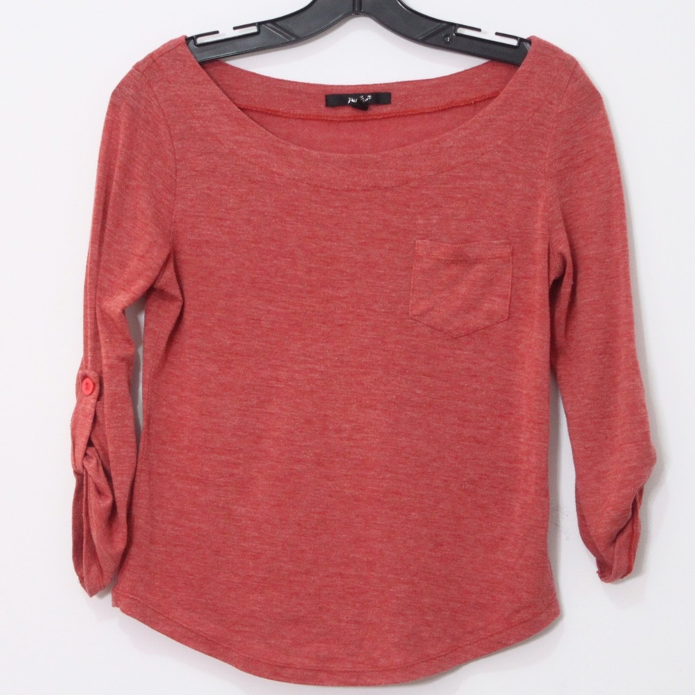 Papaya clothing red half sleeves top