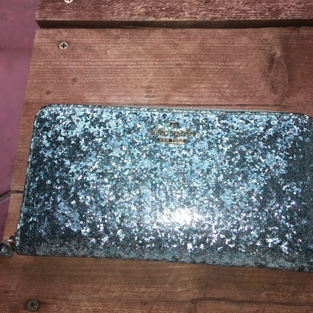 Kate Spade Blue Glitter wallet