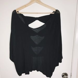 Brandy Melville Tops - Brandy Melville Open Back Oversized Tee Brandy Melville Tops - Brandy Melville Open Back Oversized Tee