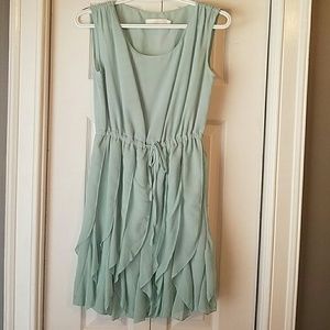 Sea green dress