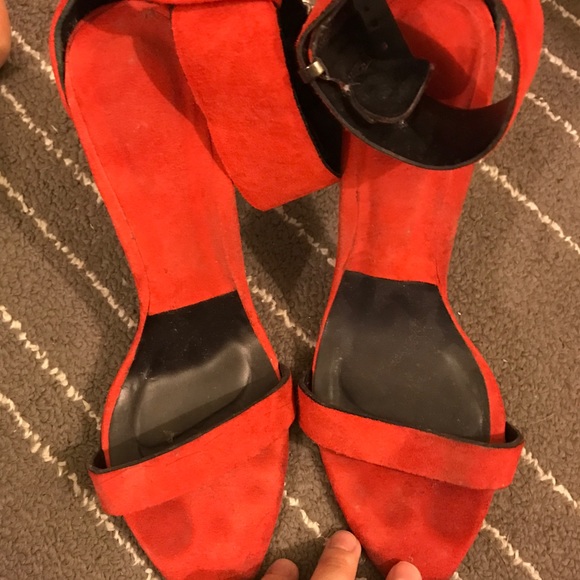 Zara Shoes Zara Red Ankle Strap Heels Poshmark