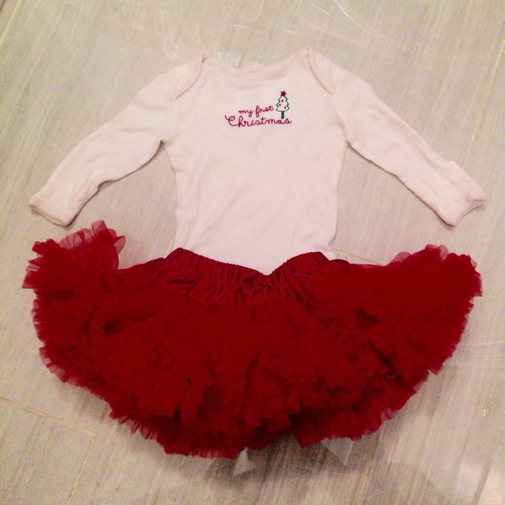 Baby girl my first Christmas outfit