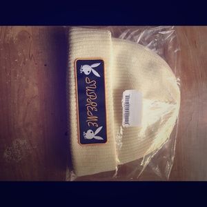 Supreme x playboy white patch beanie brand new