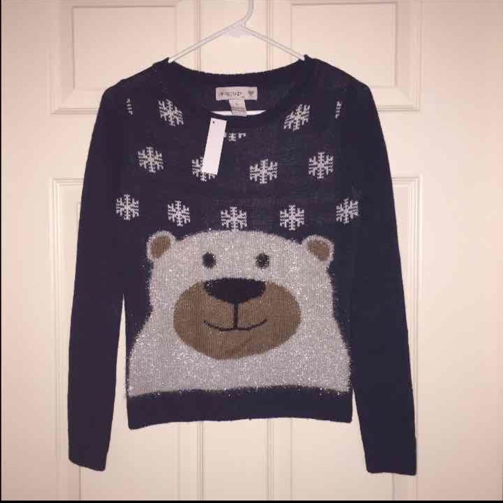 Sweater with bear design. NWT
