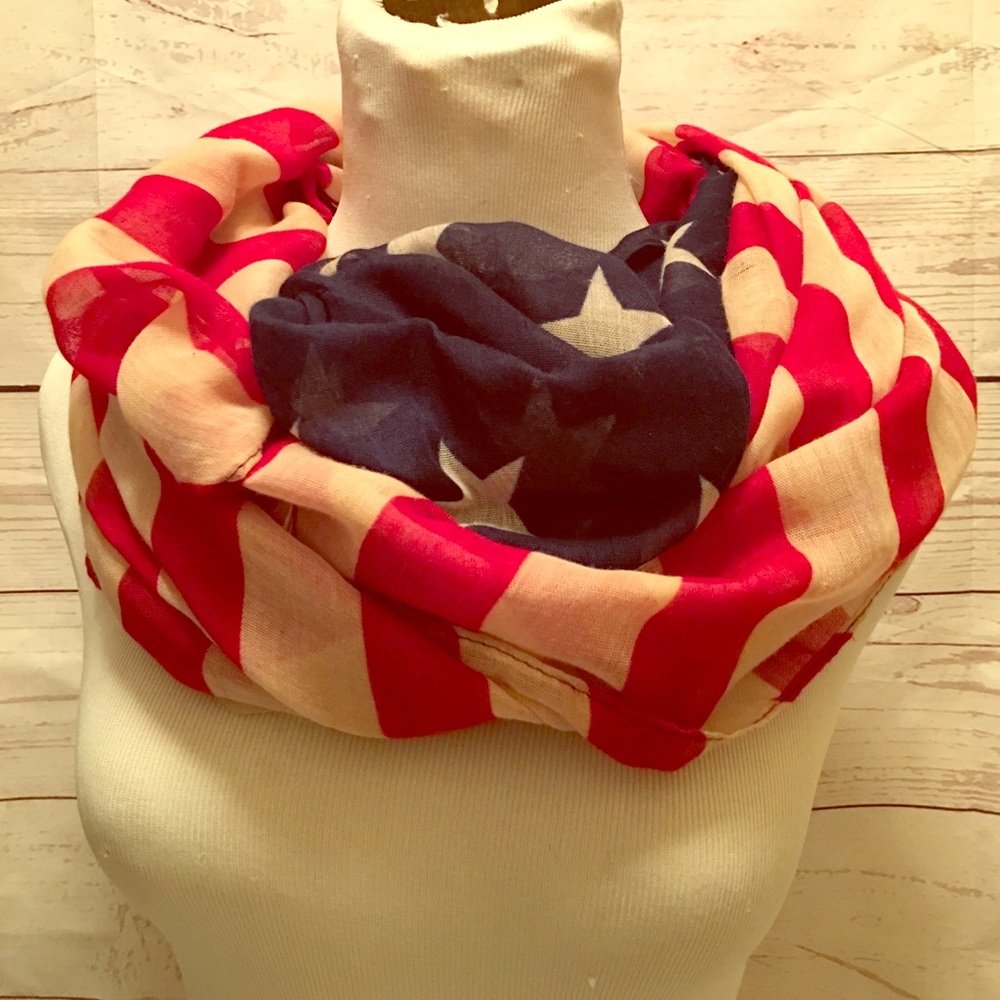 American Flag wrap scarf