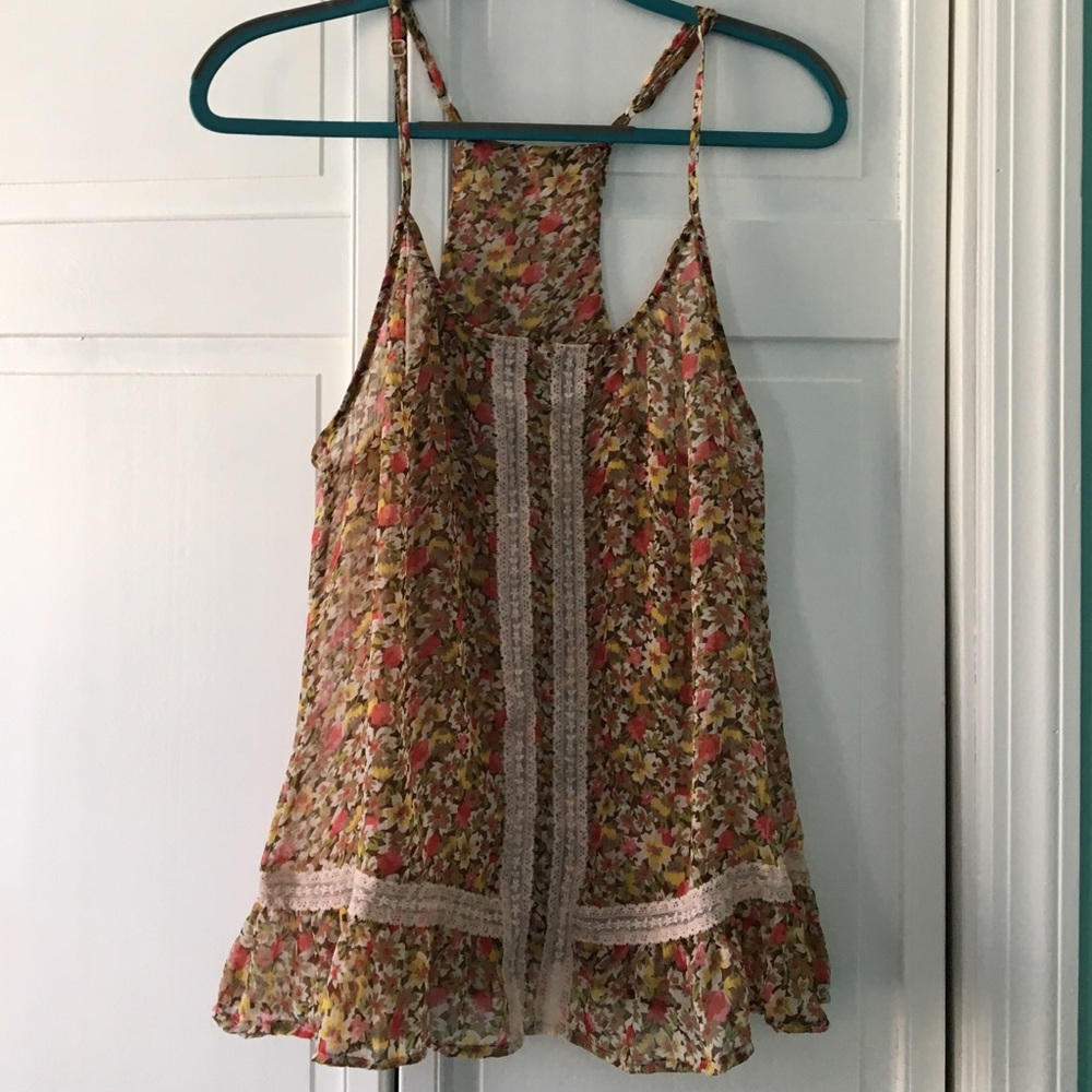 Fun & Flirt Sheer Flowered Lace Top
