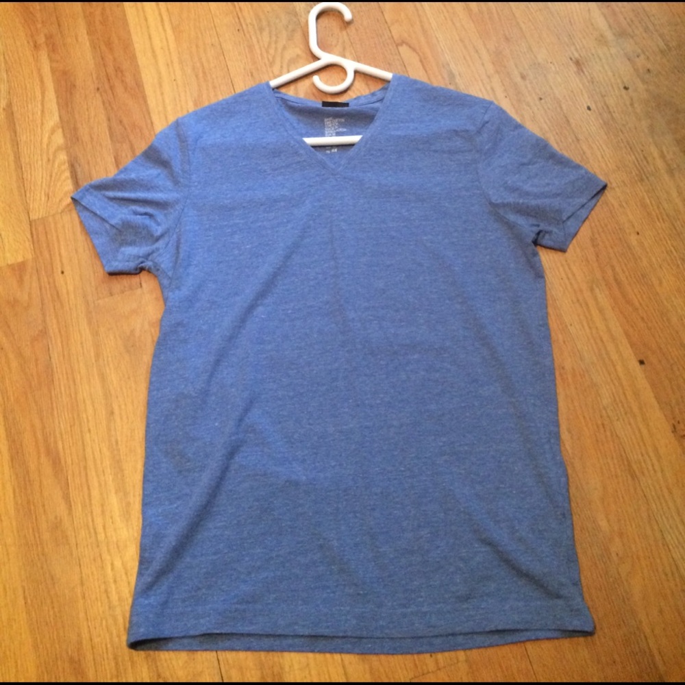 Blue Men's V-neck tee shirt