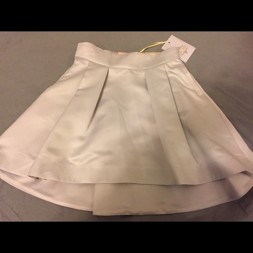 OH MY duchess dipped satin silver skirt size 8.