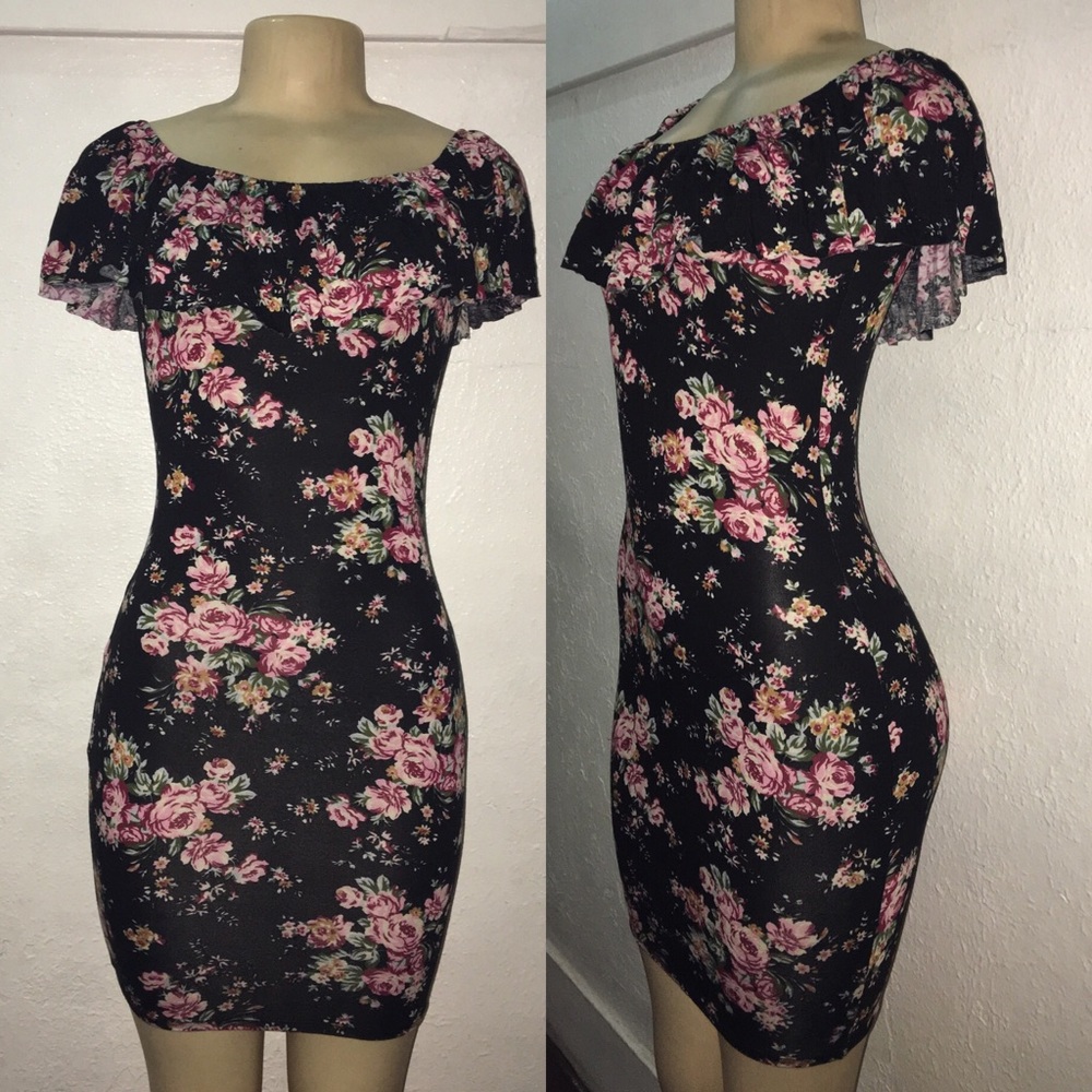 Black Flowered Dress