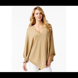 Michael Kors Metallic v neck poncho