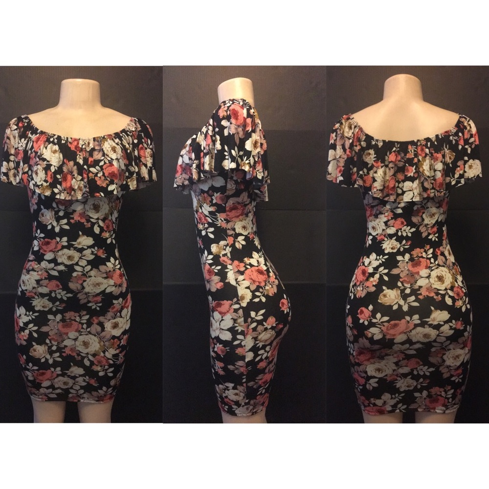 Black Flowered Dress