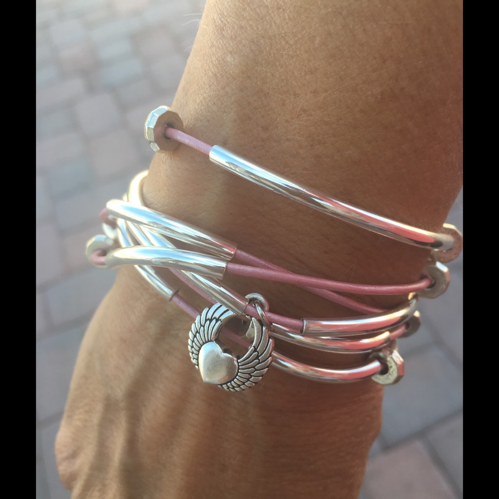*SOLD* Leather Cord & Silver Tube Necklace