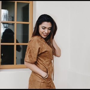 Dresses - Suede lace up dress Dresses - Suede lace up dress
