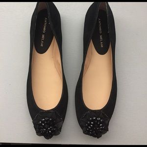 Antonio Melani Black Flats - Style:Frankie006