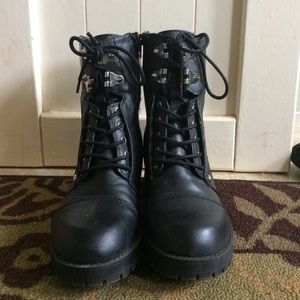 Black Guess Combat Boots