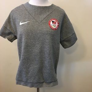 Nike Gray Olympic Team Pullover Top