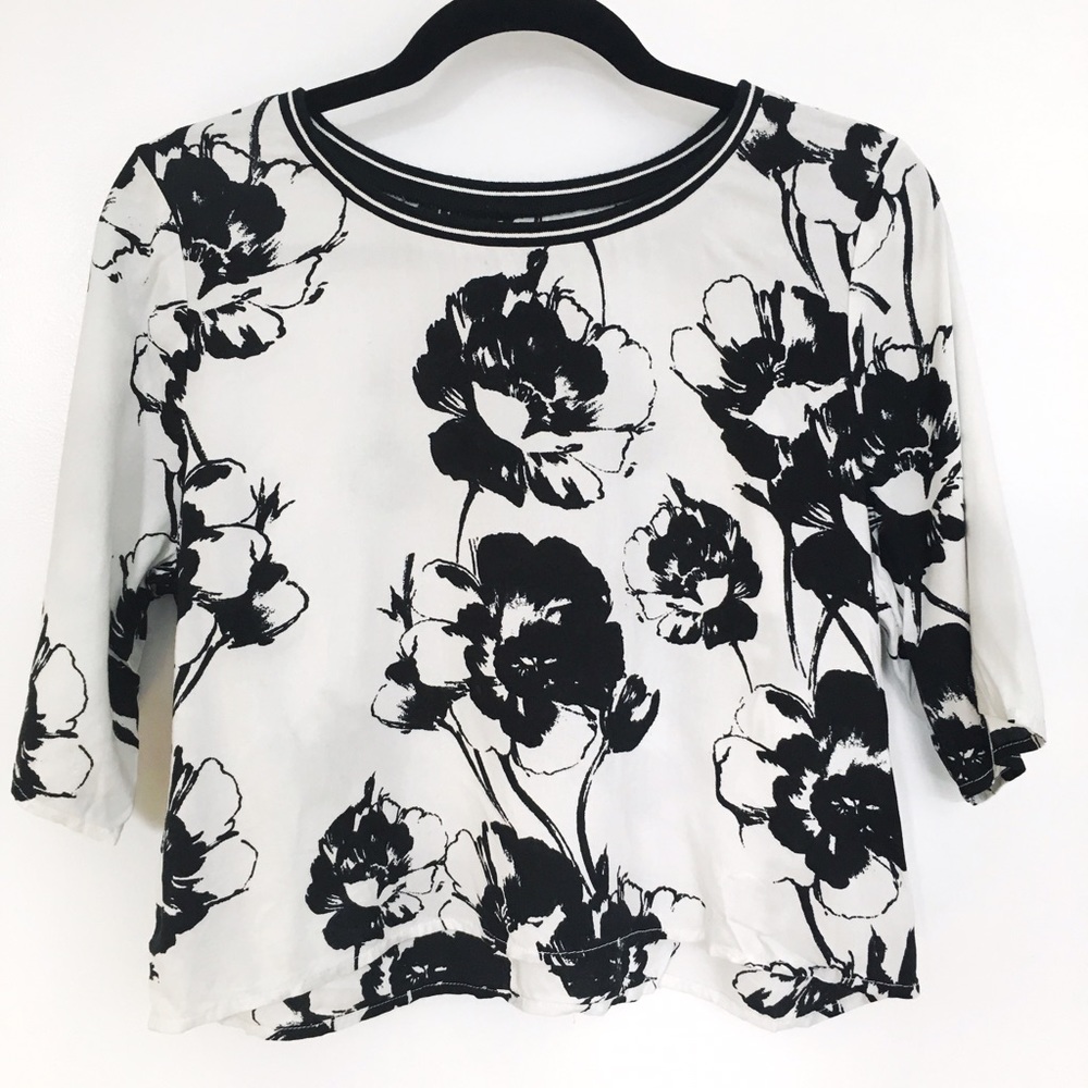 Retro Floral Print Top