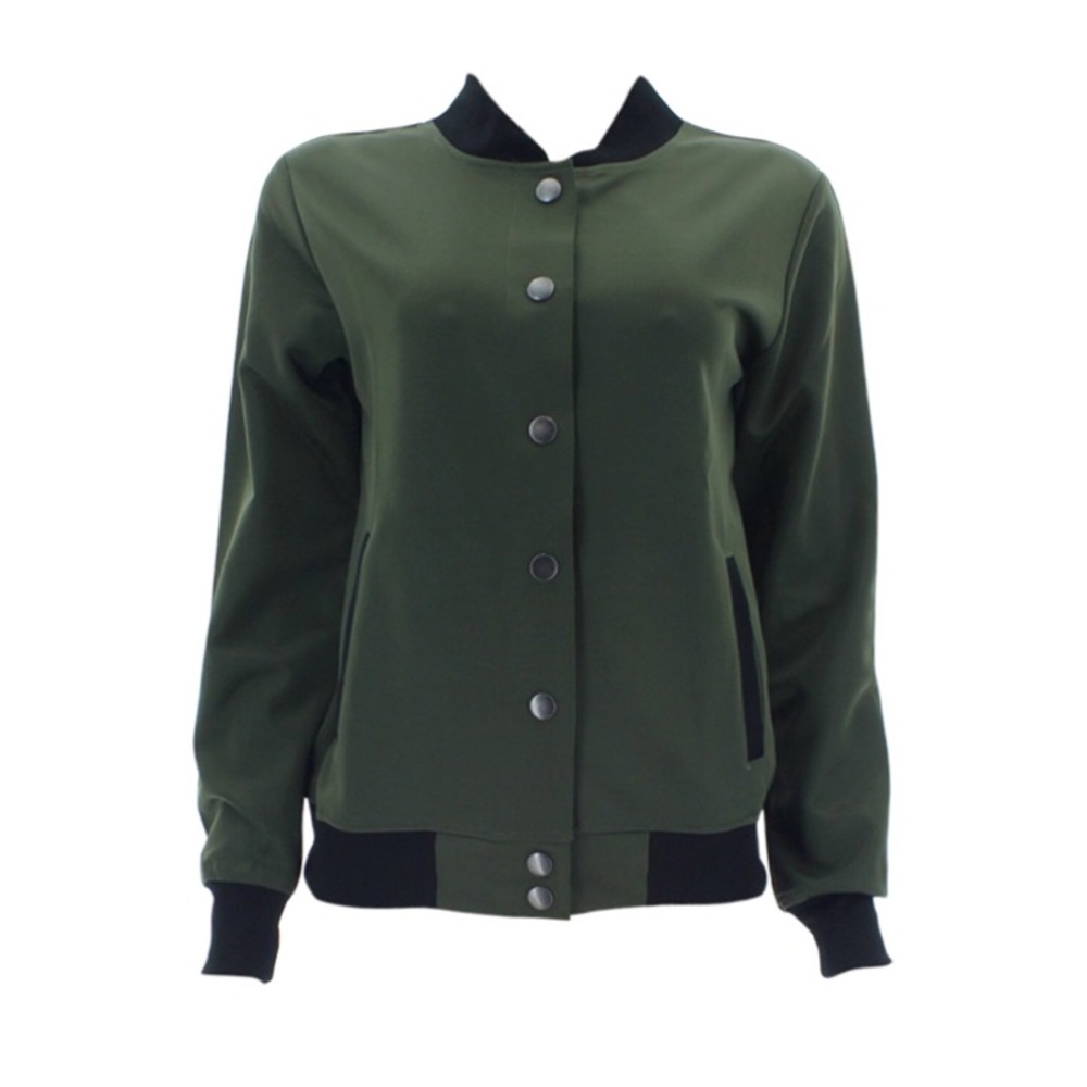 Olive green light bomber jacket