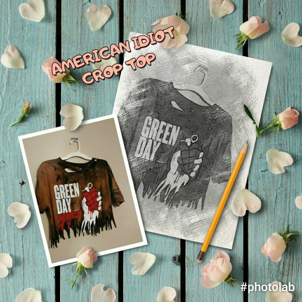 New Green Day American Idiot Distressed  T-shirt
