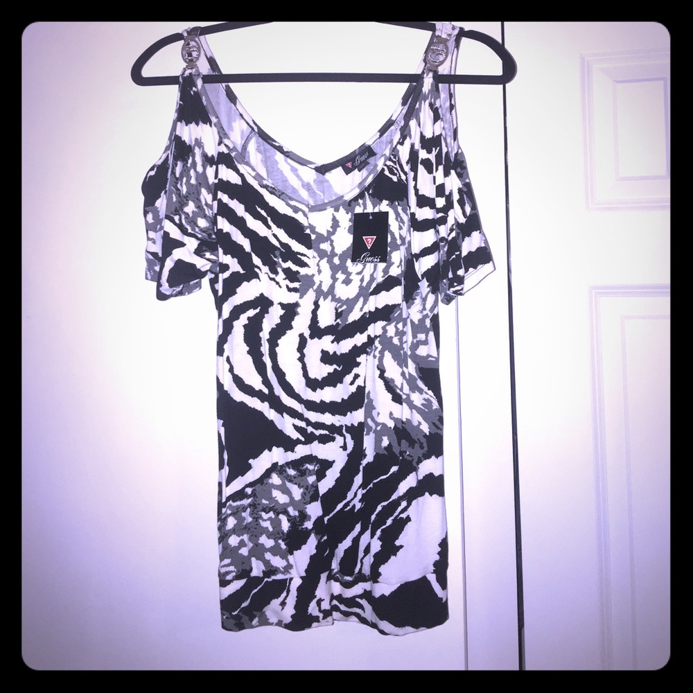 Guess open shoulder top