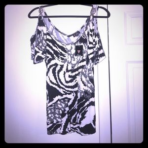 Guess open shoulder top