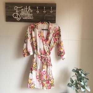 Floral Bridal Robe