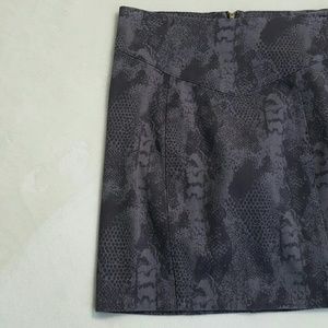 Snake Print Denim Skirt