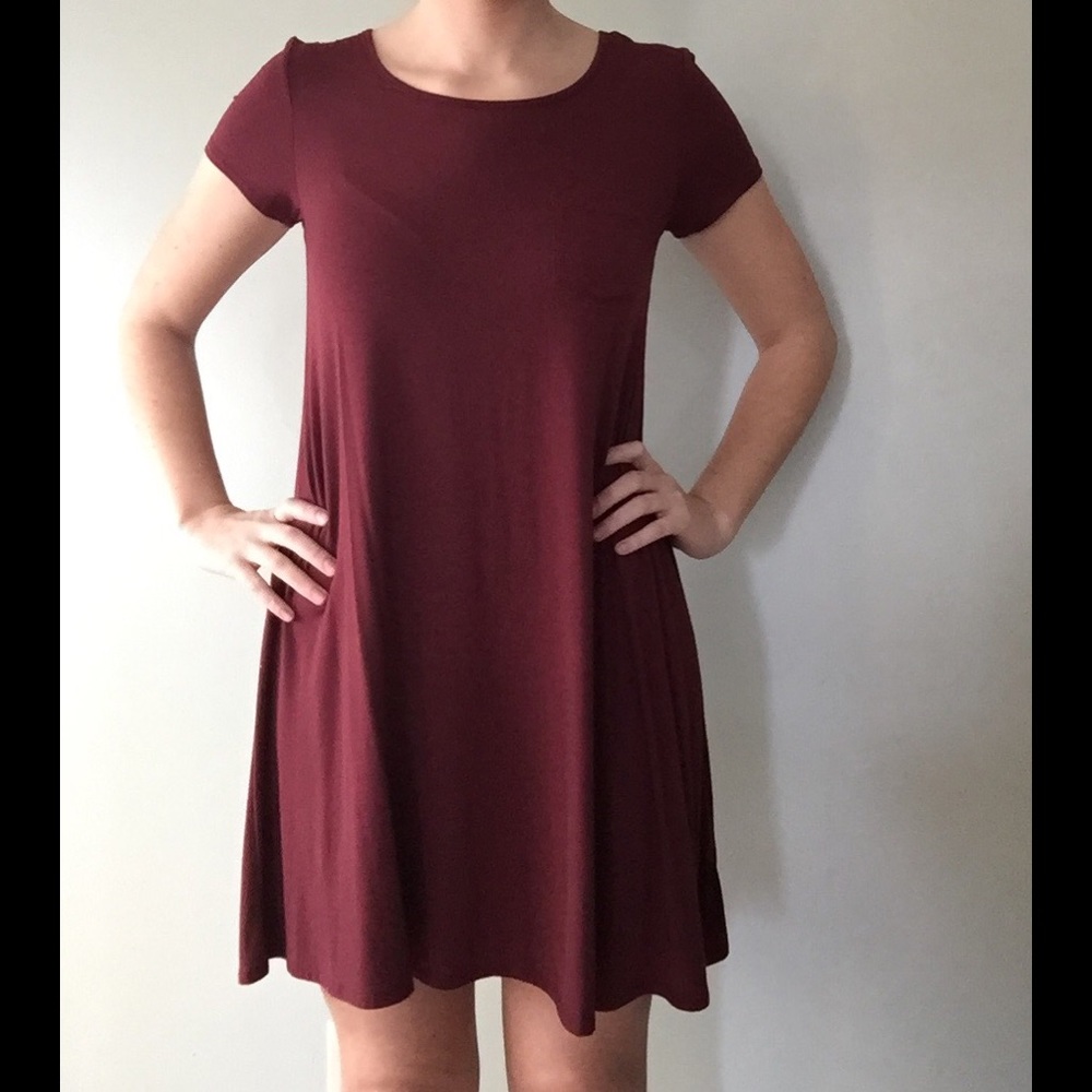 Lightweight Red Burgundy Dress