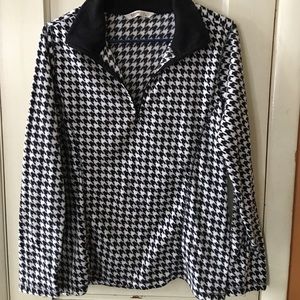 Old Navy Houndstooth Half Zip fleece L