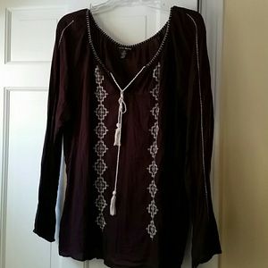 Thin plum colored shirt