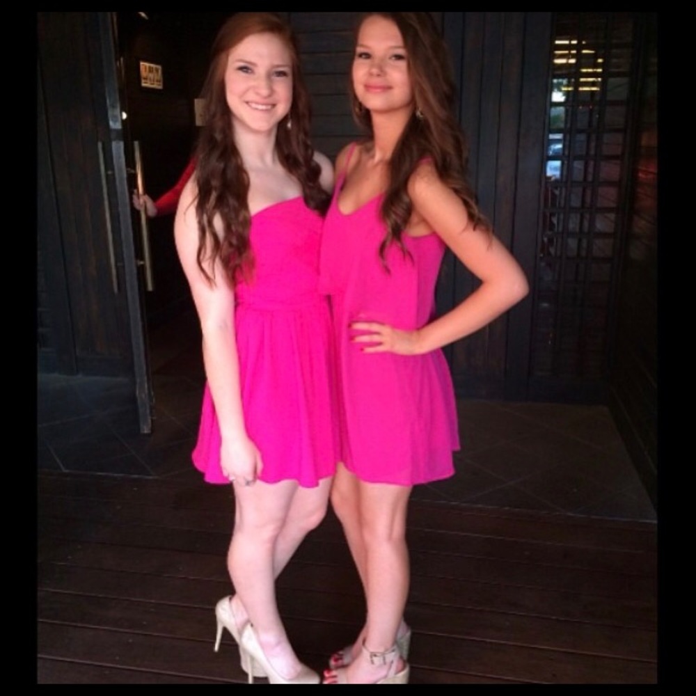 Hot pink dress size small