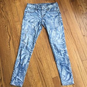 american eagle paisley print jeans