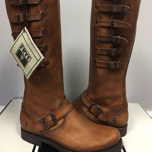 FRYE Veronica Belted Tall Boots in Rugged