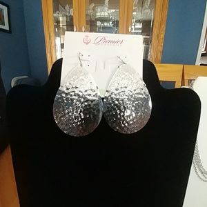 Large silver earrings