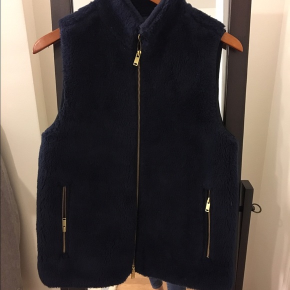 Jcrew fleece excursion vest navy - Picture 2 of 3
