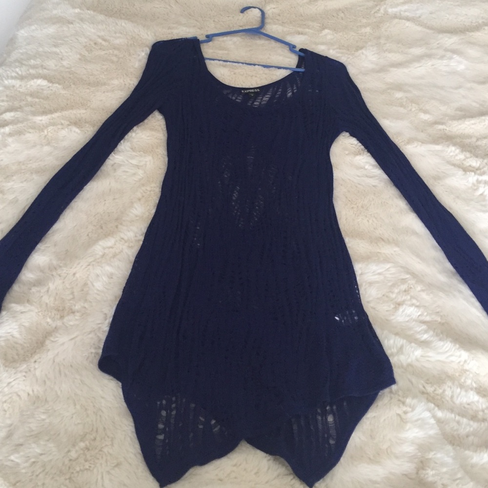 Express cutout knit sweater