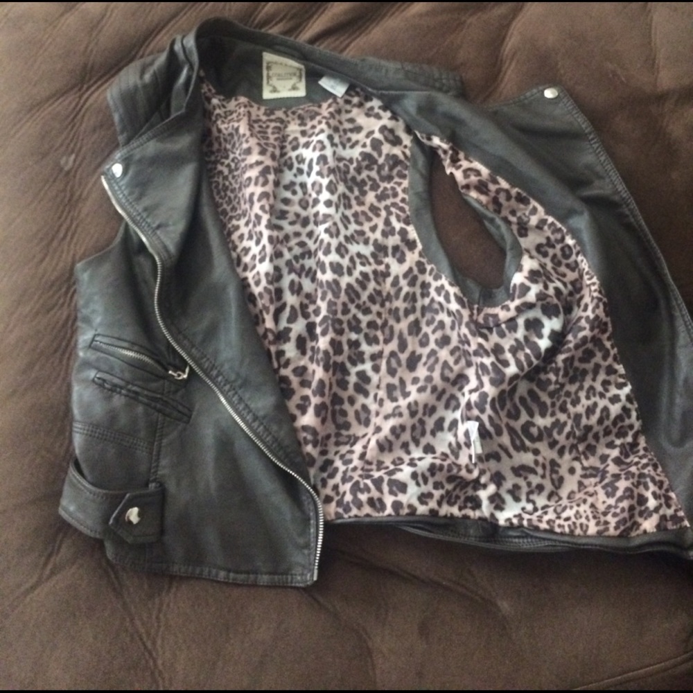 cheetah lined vest