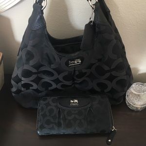 Coach bag with wallet