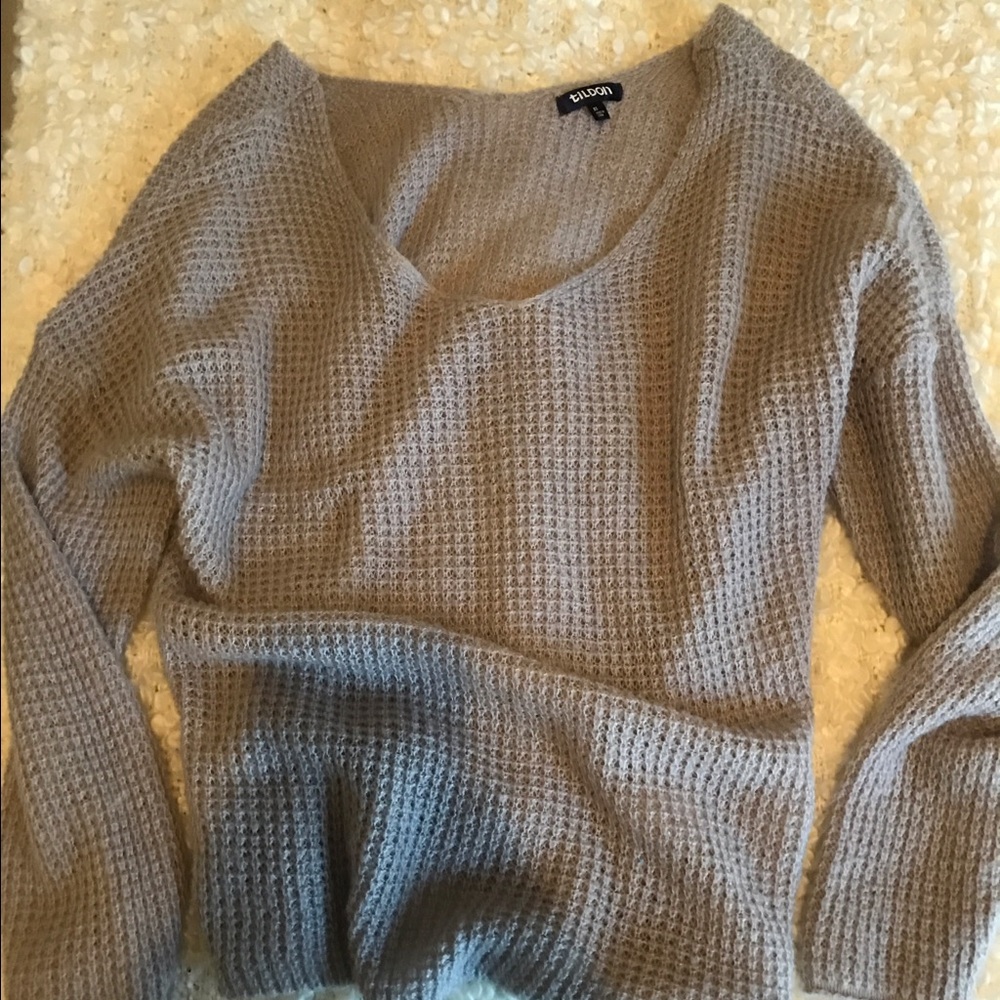 Nordstrom light purple/ grey sweater