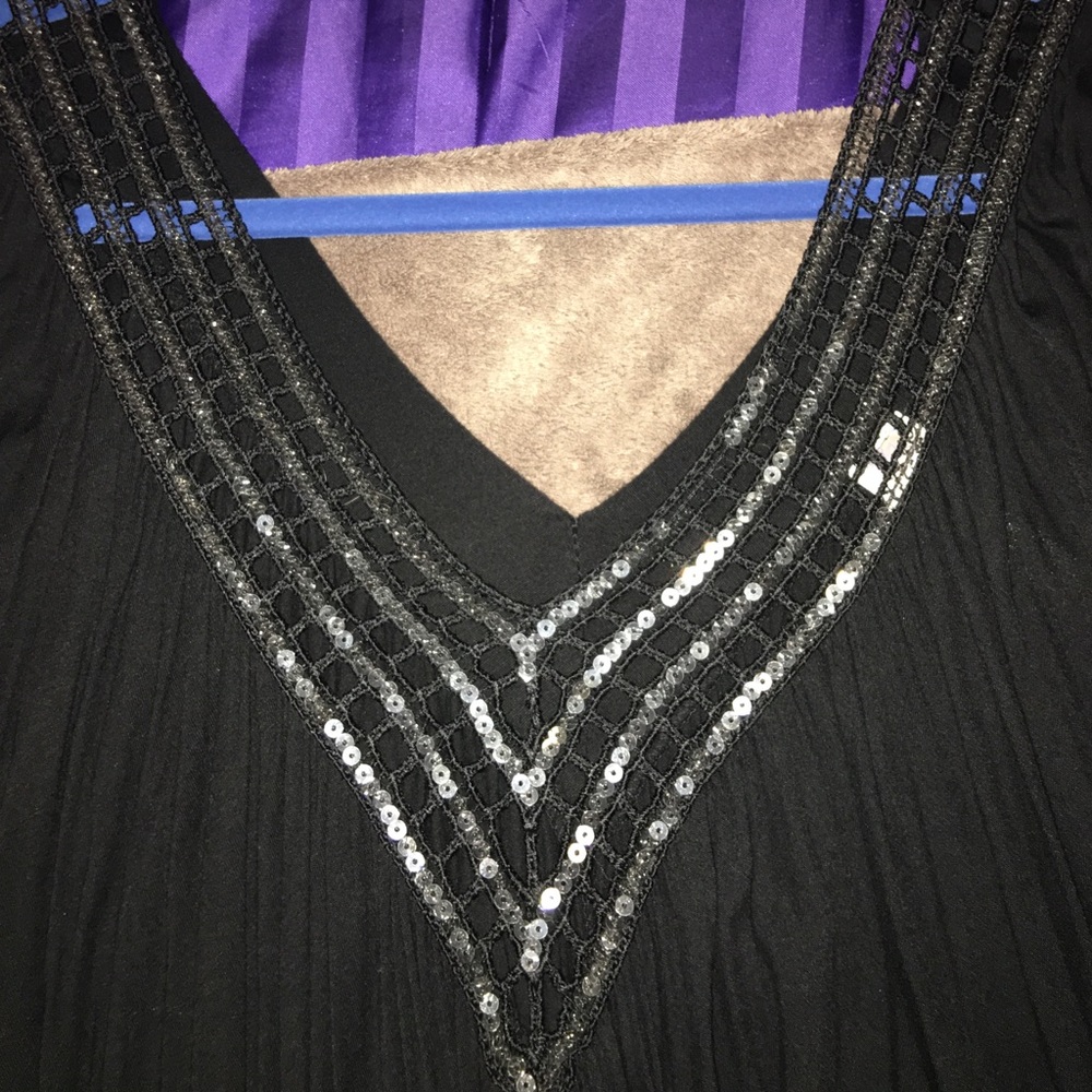 Black Sequence Blouse - image 2