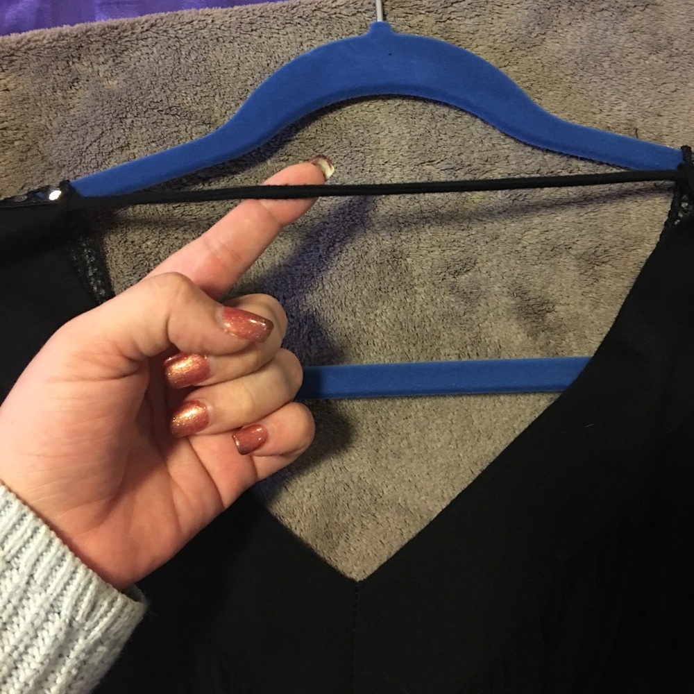 Black Sequence Blouse - image 3