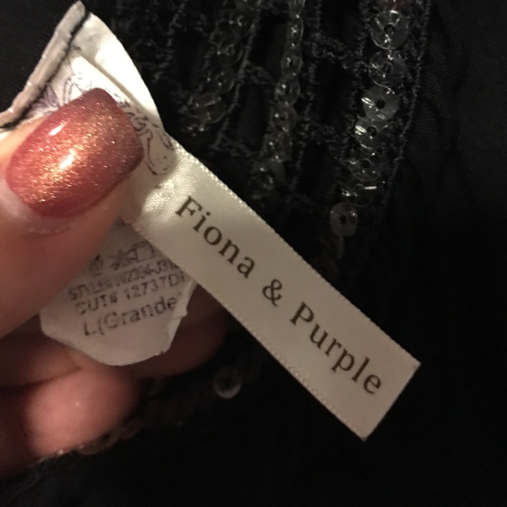 Black Sequence Blouse - image 4