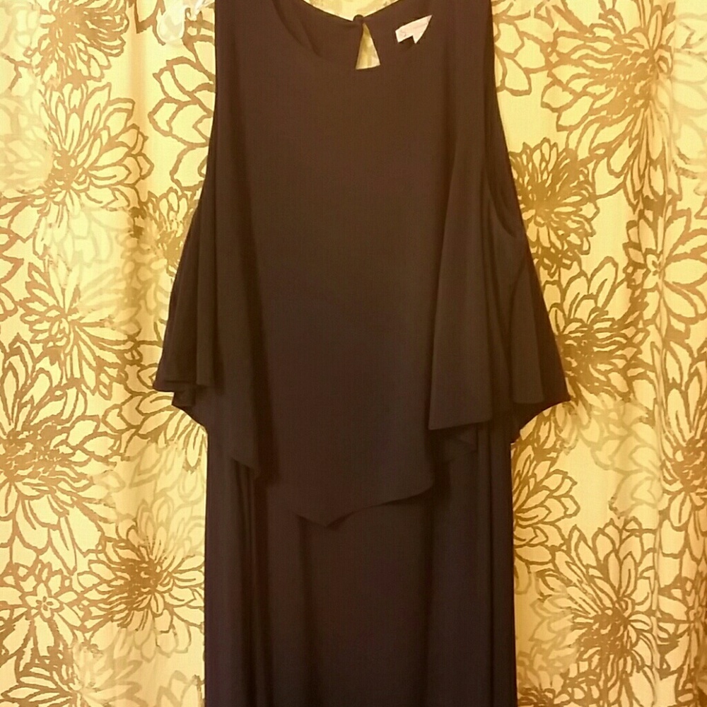 High low dress with bandana style drapping