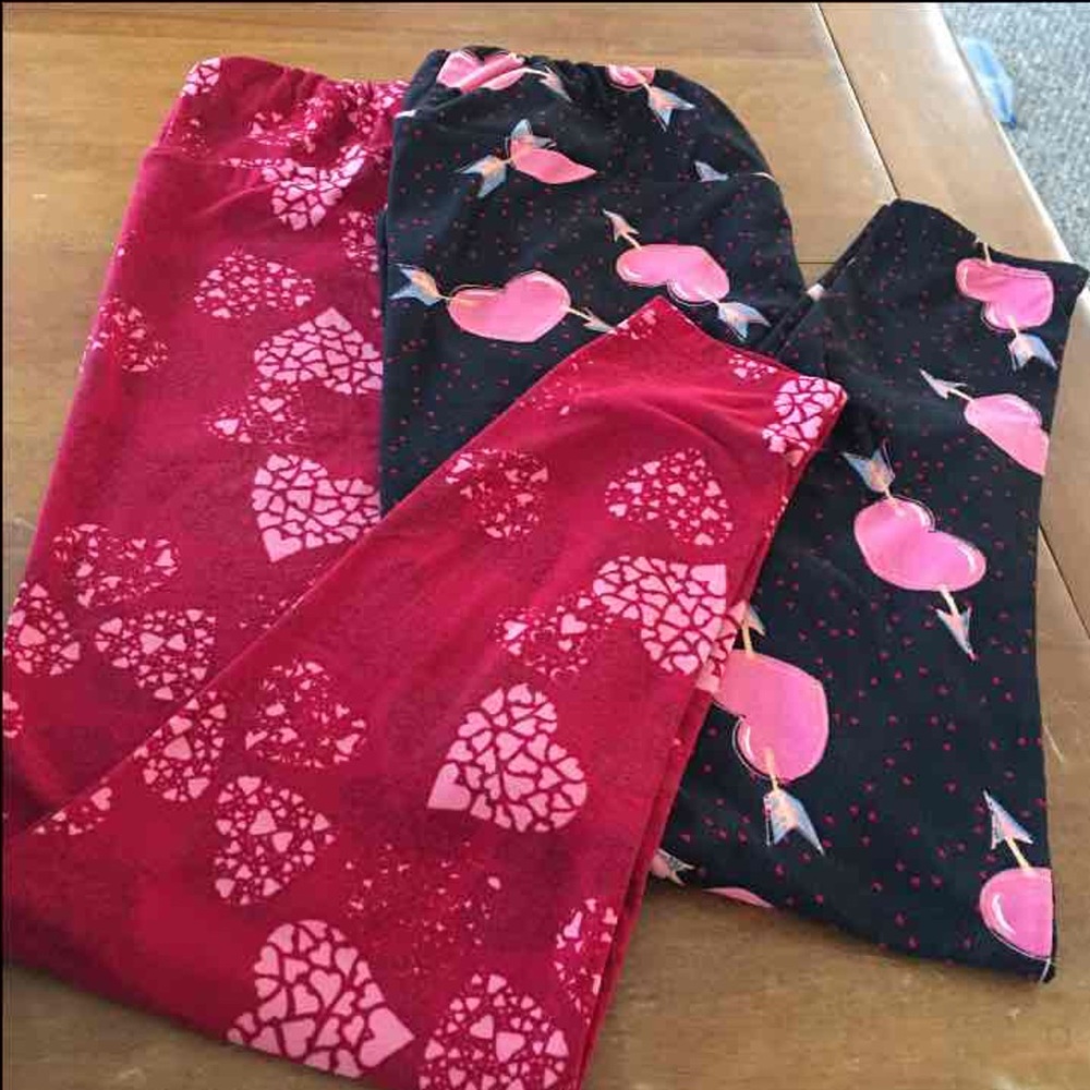Lularoe Valentines leggings in TC. EUC