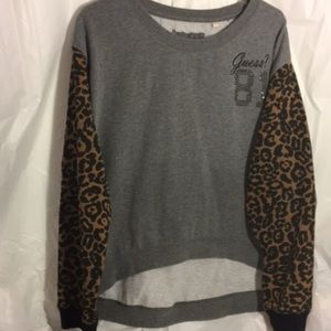 Guess gray Cheetah print sweatshirt