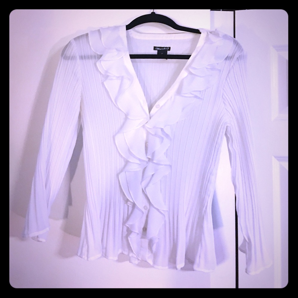 Button Down White Blouse - image 1