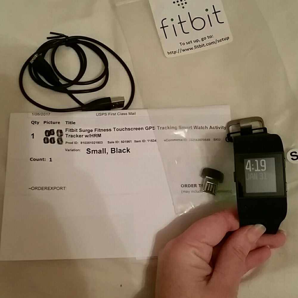 Fitbit Surge Smart Watch Black Small