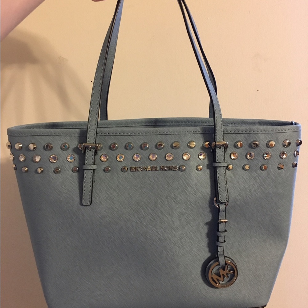 Michael Kors Jet Set bag powder blue