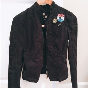 Armani exchange black biker jacket